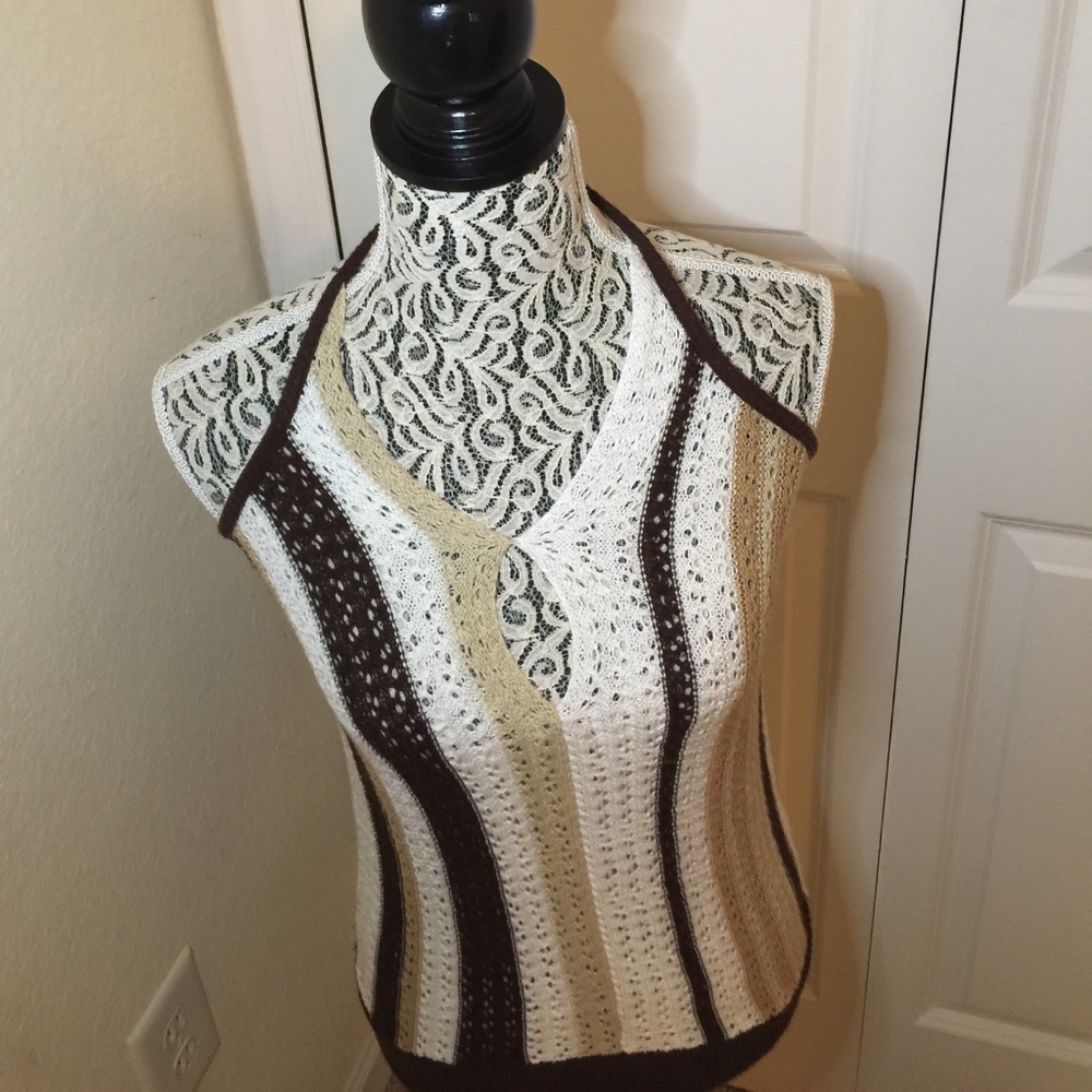Crop crochet tank top